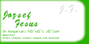 jozsef fesus business card